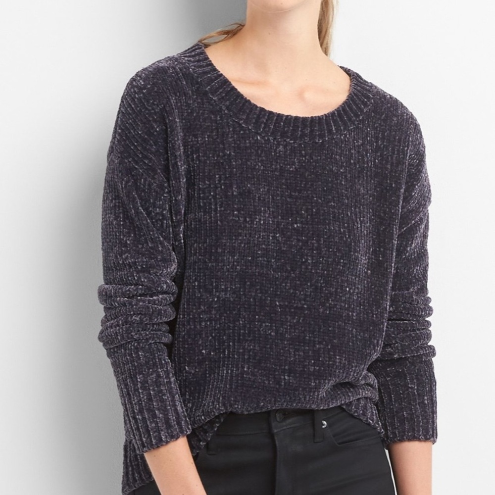 Eggplant GAP Chenille Sweater